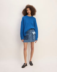 The Everlane x Marques' Almeida Oversized Cashmere Crew | Lapis Blue