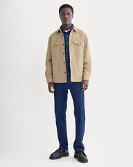 Heavyweight Waffle Twill Overshirt | Dark Heathered Camel