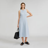 The Organic Cotton Waffle Tank Dress | Heathered Periwinkle