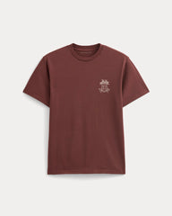 Everlane x Peace and Quiet Crest Graphic Tee | Wine