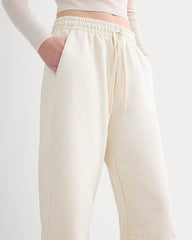 Luxe Fleece Barrel Sweatpant | Heathered Oat