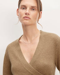 The Alpaca Wrap Sweater | Tiger's Eye