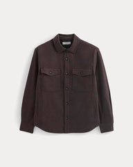 Heavyweight Waffle Twill Overshirt | Heather Earth Brown