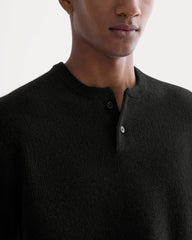 Henley in Wool Cashmere | Black