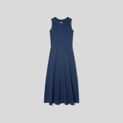 The Organic Cotton Waffle Tank Dress | Navy