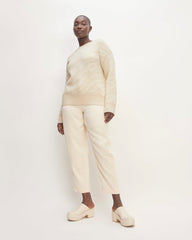 The Alpaca Tiger Jacquard Crewneck | Canvas / Snow