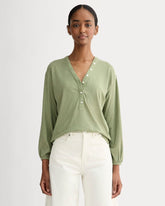 The Air V-Neck Henley | Sagebrush