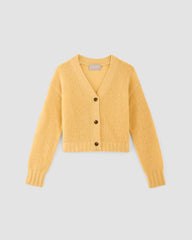 The Alpaca V-Neck Cropped Cardigan | Raffia