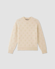 The Alpaca Polka Dot Oversized Crew | Snow / Canvas Polka Dot