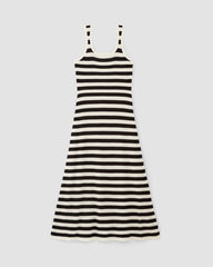 The Crochet Knit Tank Dress | Bone / Black