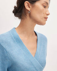 The Alpaca Wrap Sweater | Heritage Blue