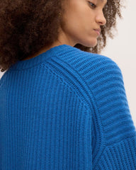 The Everlane x Marques' Almeida Oversized Cashmere Crew | Lapis Blue