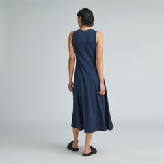 The Organic Cotton Waffle Tank Dress | Navy