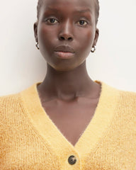 The Alpaca V-Neck Cropped Cardigan | Raffia