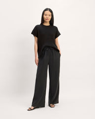 The Cotton Knit Caftan Top | Black