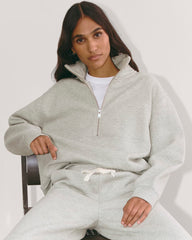 Luxe Fleece Half-Zip Sweatshirt | Heathered Grey