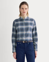 Flannel Shirt | Blue Ombre Plaid