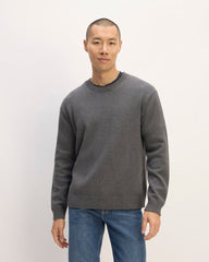 The Classic Sweater in Everyday Cotton | Heathered Charcoal
