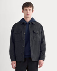 Heavyweight Waffle Twill Overshirt | Heather Charcoal