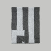 The Alpaca Patterned Scarf | Light Heather Grey / Dark Charcoal