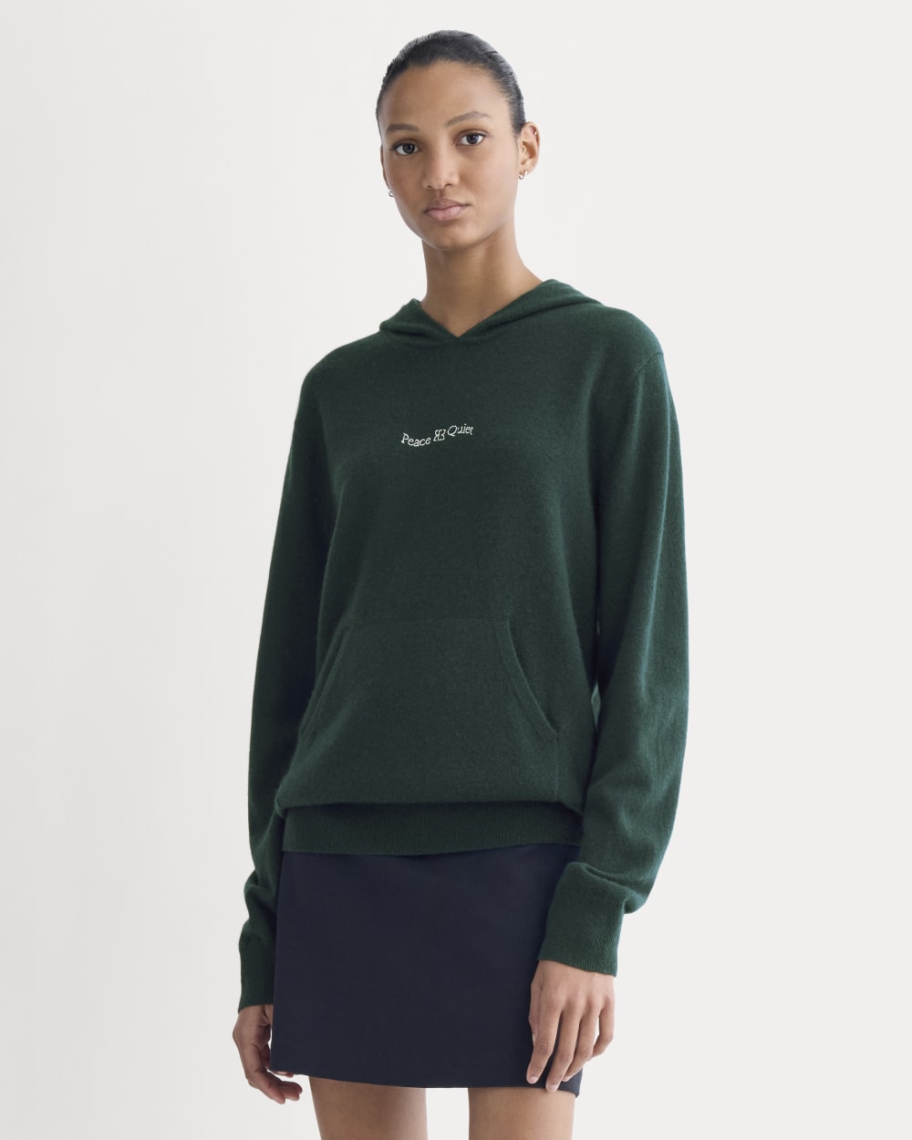 Everlane x Peace & Quiet Cashmere Hoodie | Pine