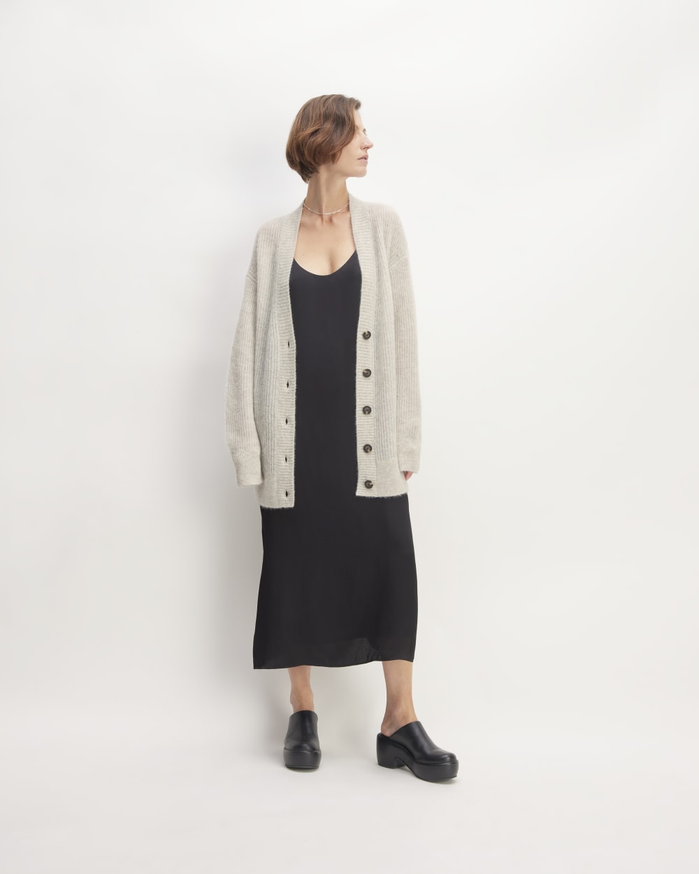 The Alpaca Oversized Cardigan | Almond