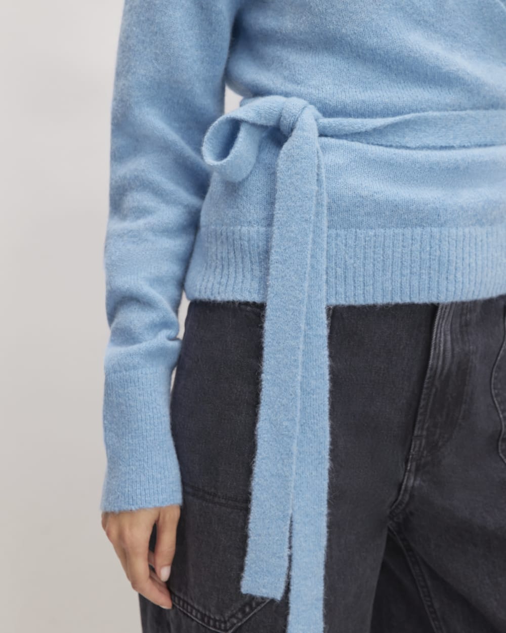 The Alpaca Wrap Sweater | Heritage Blue