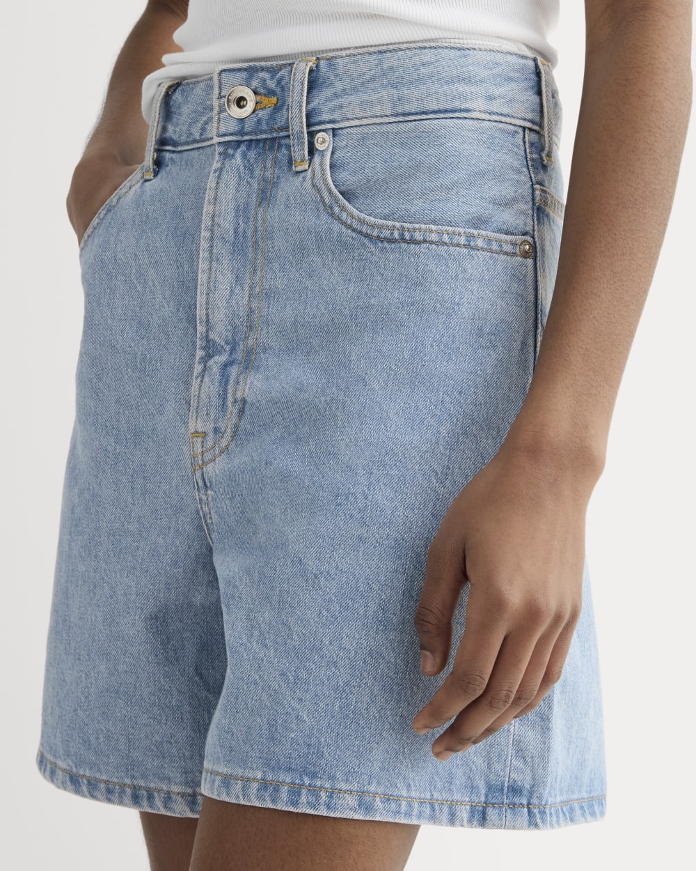 The A-Line Denim Short | Light Indigo