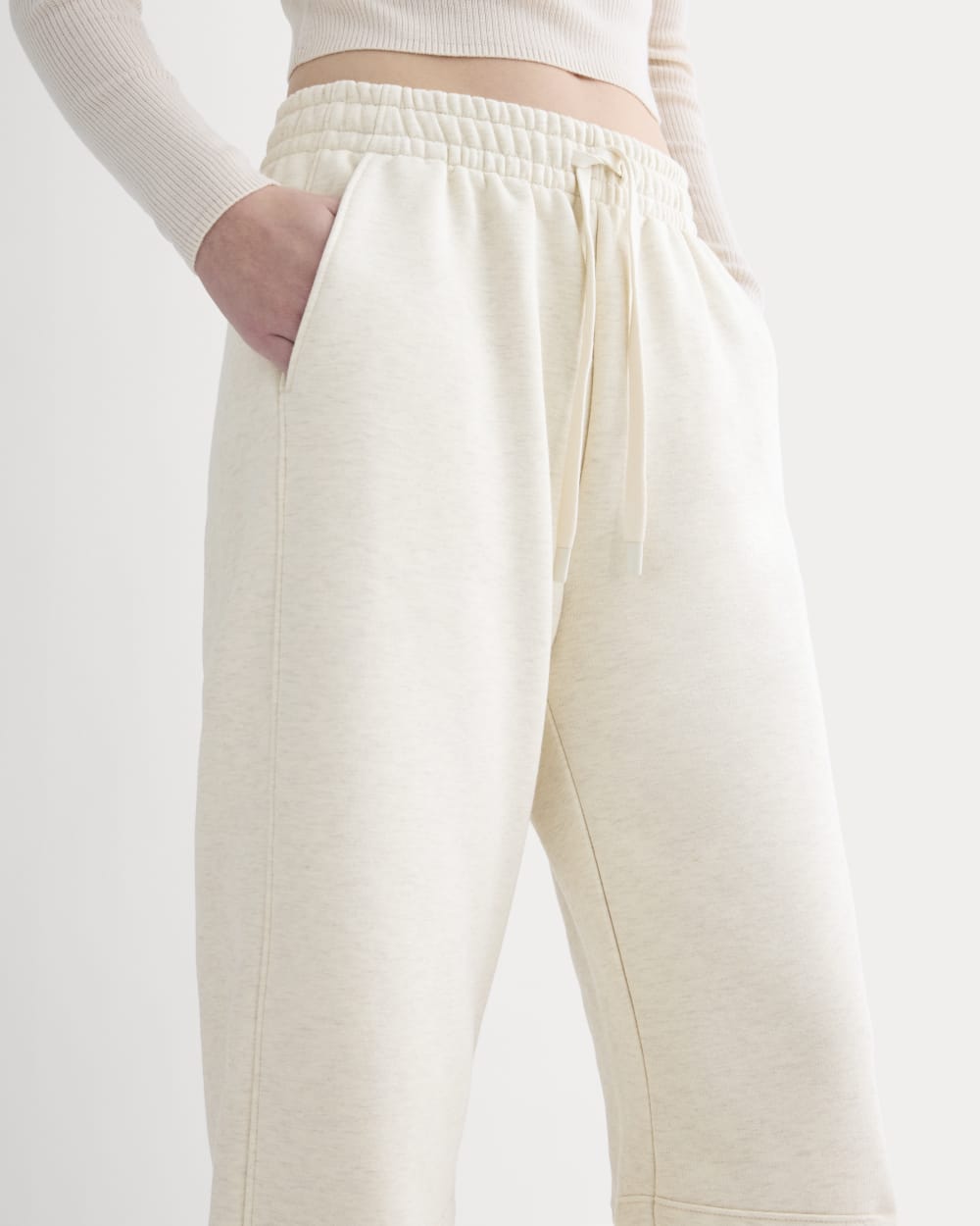 Luxe Fleece Barrel Sweatpant | Heathered Oat