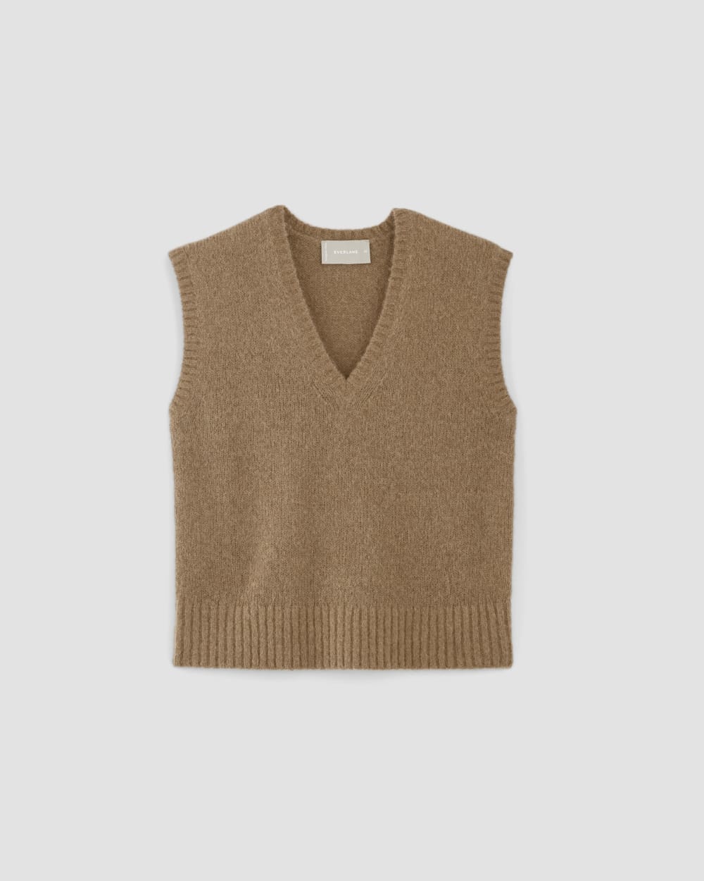 The Alpaca V-Neck Vest | Tiger's Eye