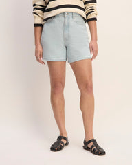 The A-Line Denim Short | Spring Blue