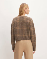 The Alpaca V-Neck Cropped Cardigan | Cocoa / Tiger's Eye