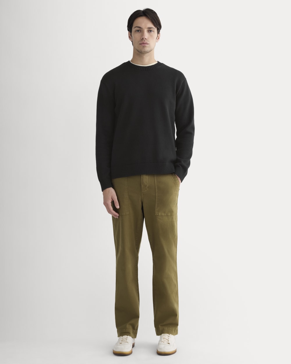 The Classic Sweater in Everyday Cotton | Black