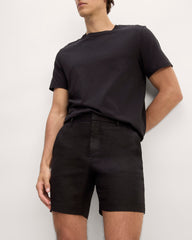The 7 Linen Trouser Short | Black