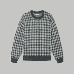 The Alpaca Crew | Light Heather Grey / Dark Charcoal Buffalo Check
