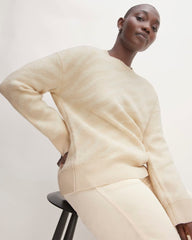 The Alpaca Tiger Jacquard Crewneck | Canvas / Snow