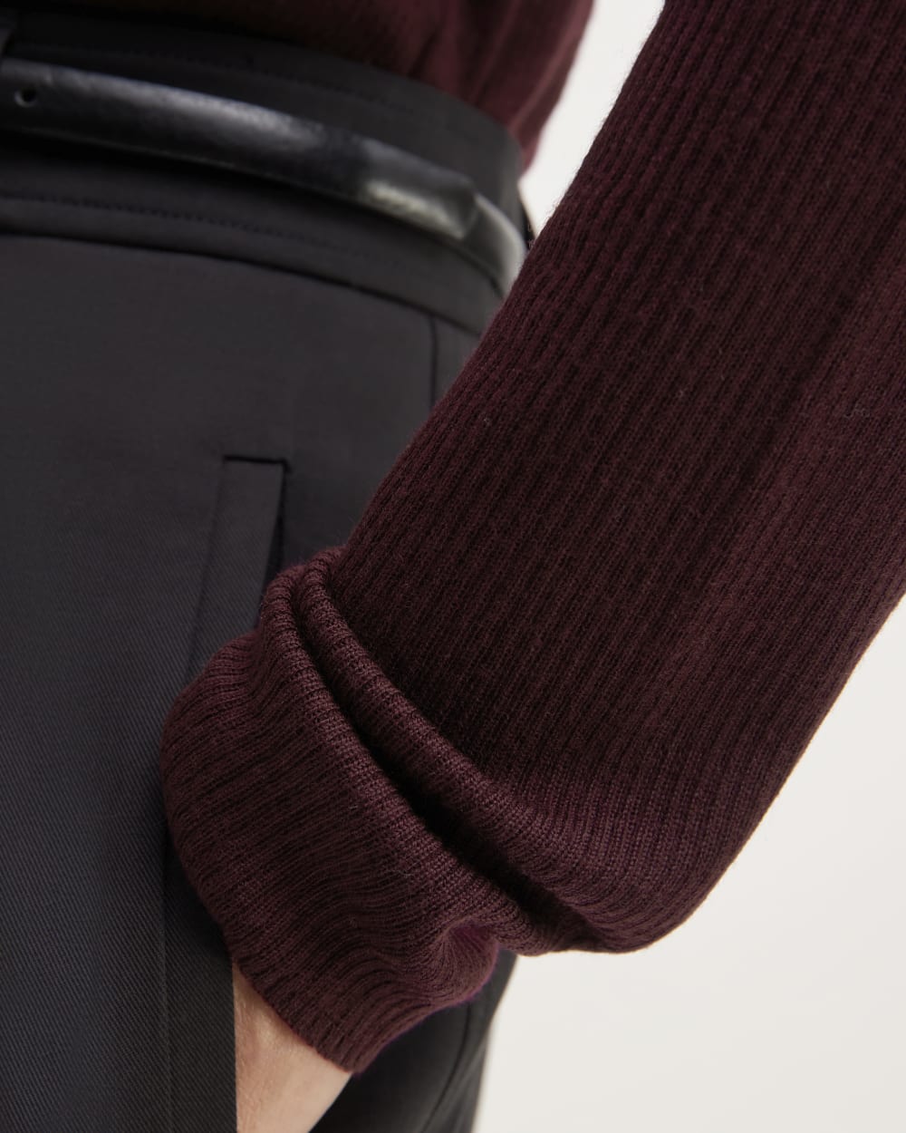 The Polo in Ultrasoft Merino | Burgundy