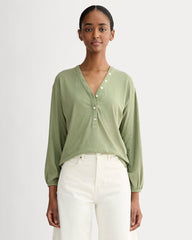 The Air V-Neck Henley | Sagebrush