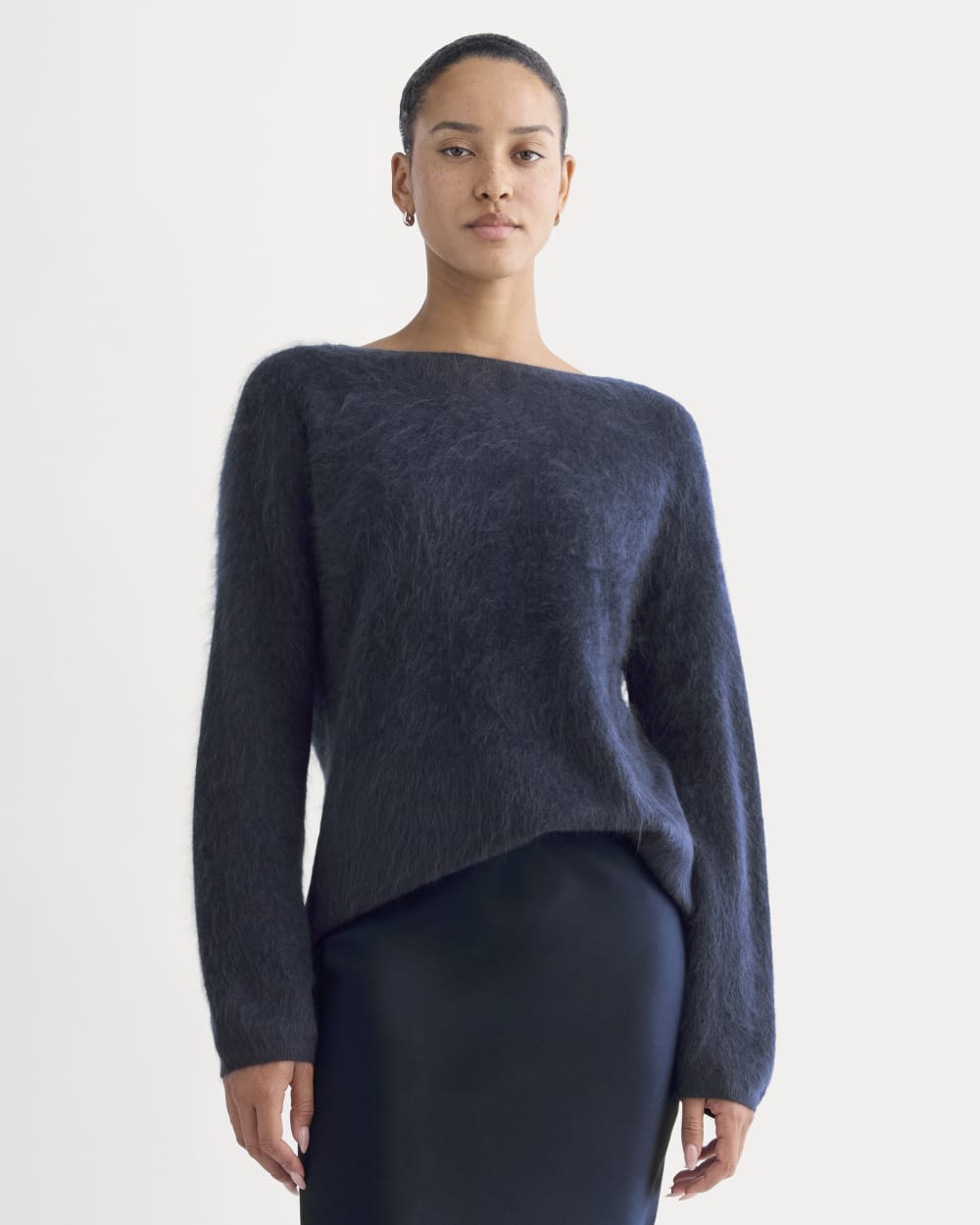 Lush Cashmere Boatneck Sweater | Starry Navy