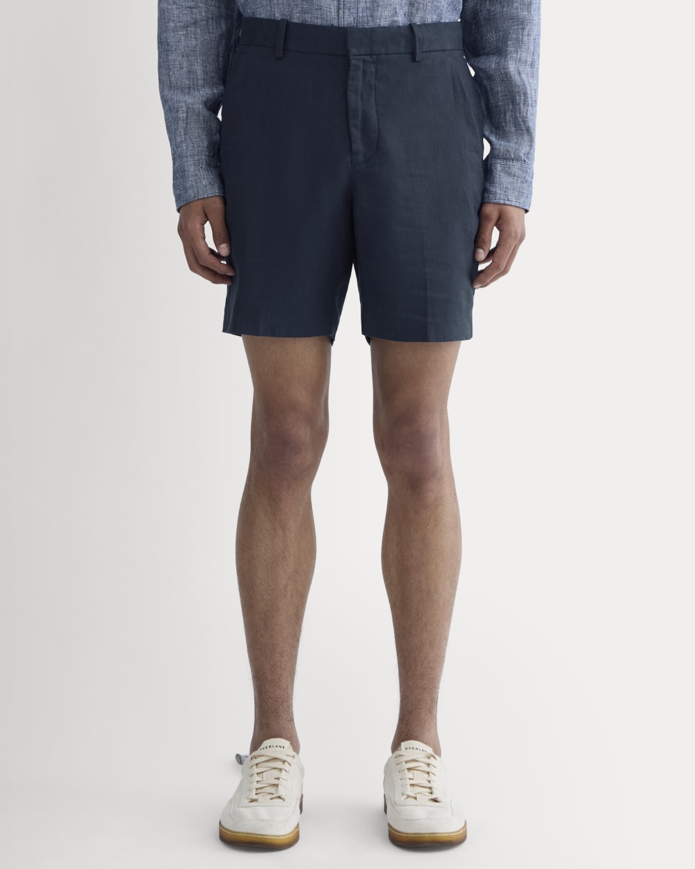 The 7 Linen Trouser Short | Navy
