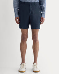 The 7 Linen Trouser Short | Navy