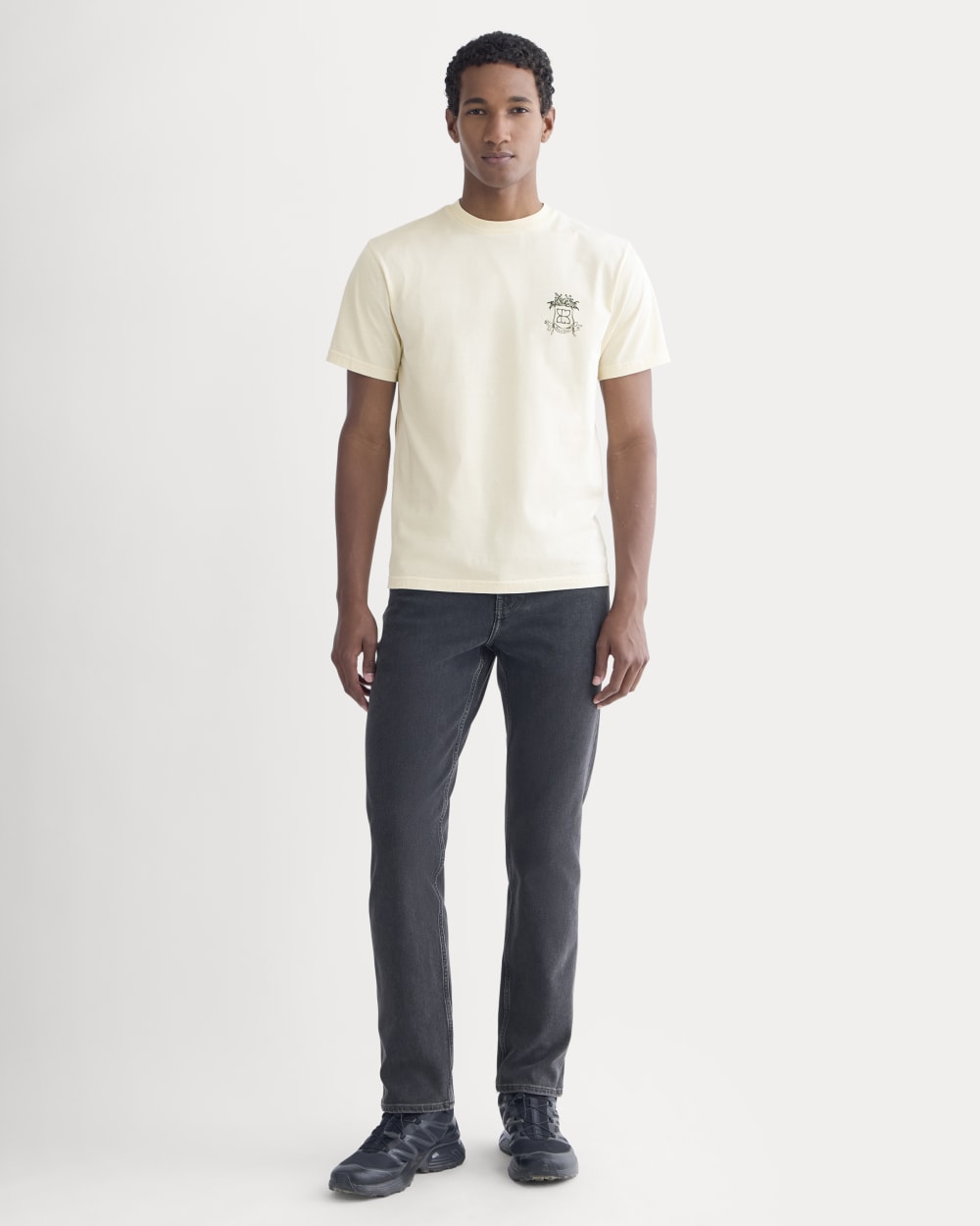 Everlane x Peace and Quiet Crest Graphic Tee | Bone