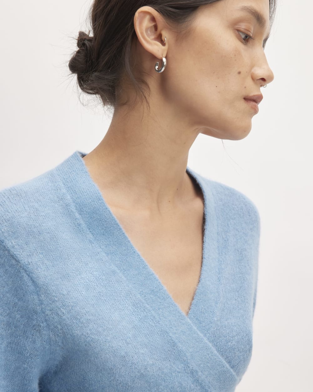 The Alpaca Wrap Sweater | Heritage Blue