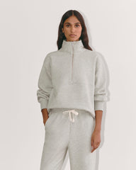 Luxe Fleece Half-Zip Sweatshirt | Heathered Grey