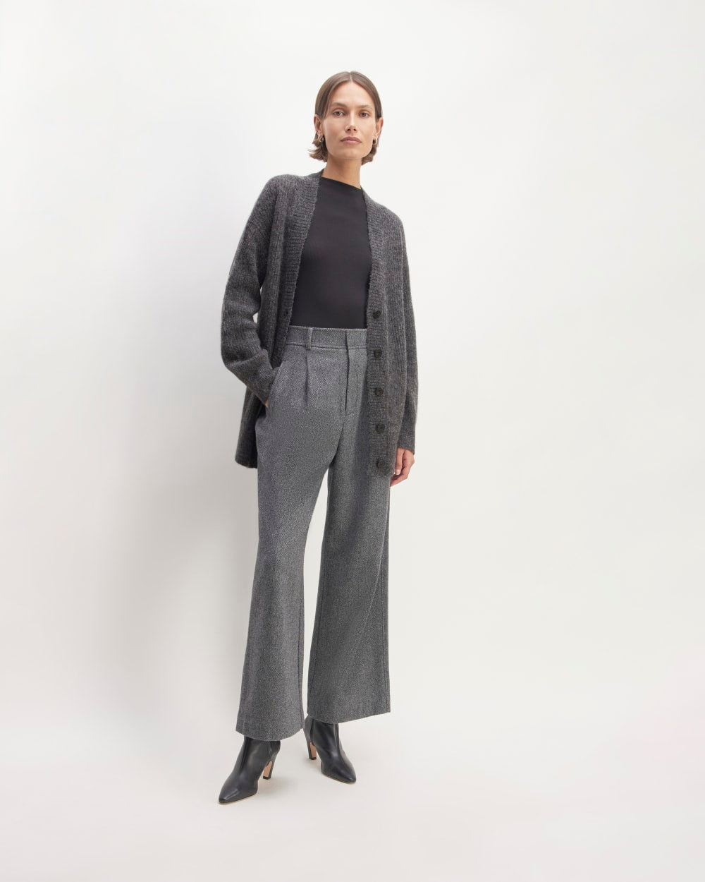 The Alpaca Oversized Cardigan | Dark Charcoal