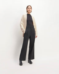 The Alpaca Tiger Jacquard Cardigan | Canvas / Snow