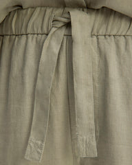 The Linen Pull-On Barrel Pant | Sage Green