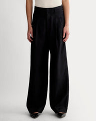 The Linen Way-High® Drape Pant  | Black
