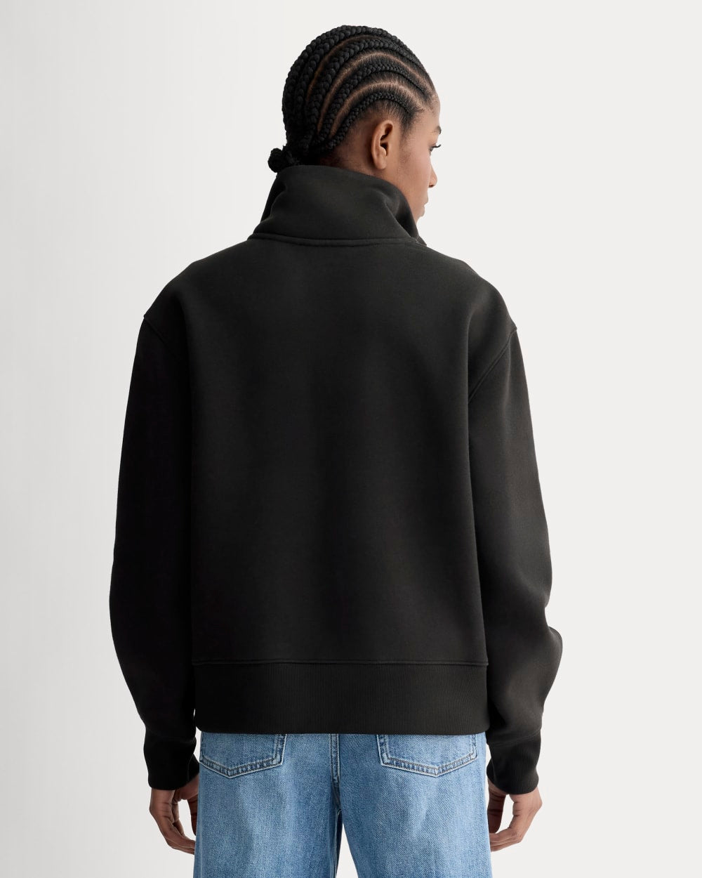 Luxe Fleece Half-Zip Sweatshirt | Black