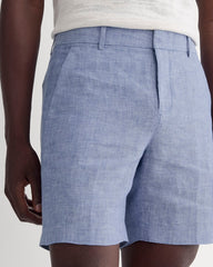 The 7 Linen Trouser Short | Chambray